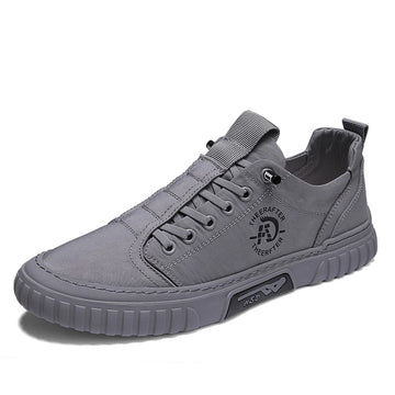 Gaspar | Casual sneakers van ijszijde in de kleur Grijs voor heren in stijl ideaal voor de herfst.