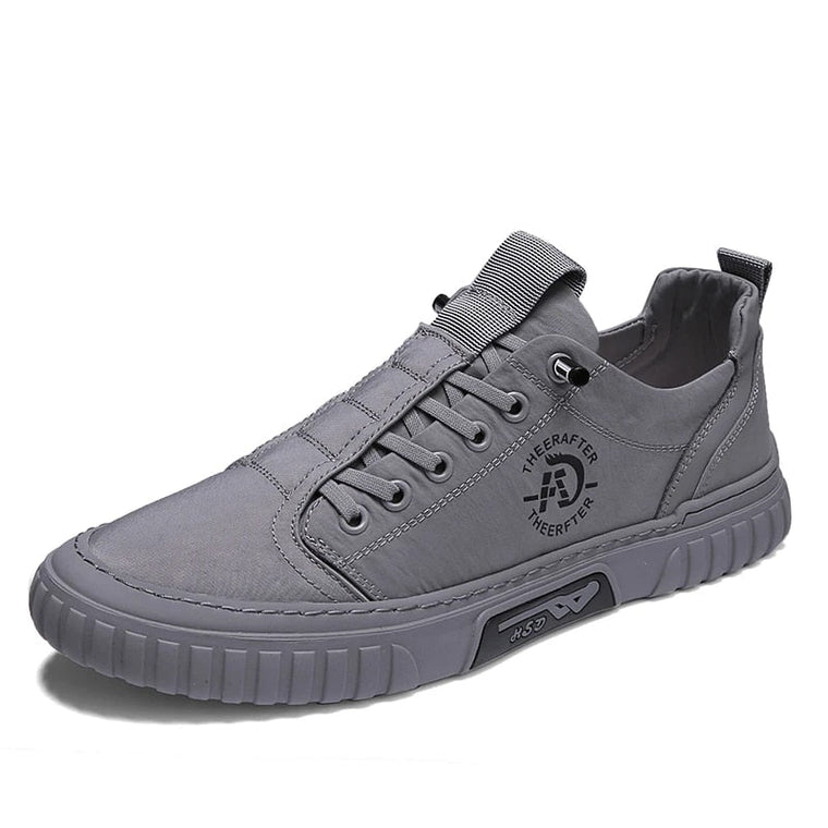 Gaspar | Casual sneakers van ijszijde in de kleur Grijs voor heren in stijl ideaal voor de herfst.