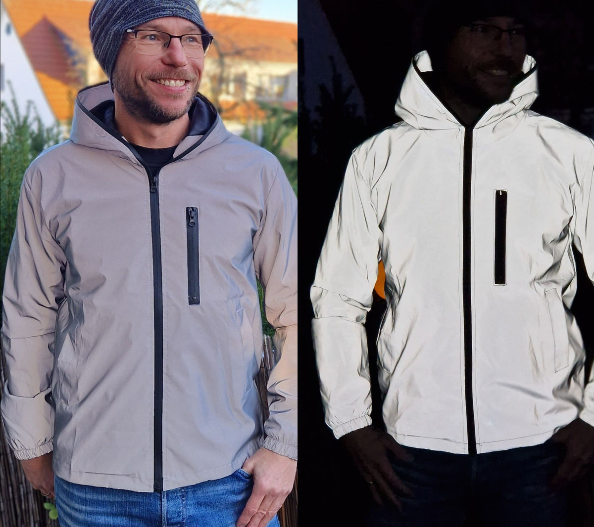 Gifford | Superheldere Reflecterende Jas in de kleur Grijs voor heren in stijl ideaal voor de herfst.