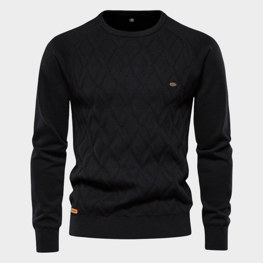 Gio | luxe comfort trui in de kleur Zwart voor heren in stijl ideaal voor de winter