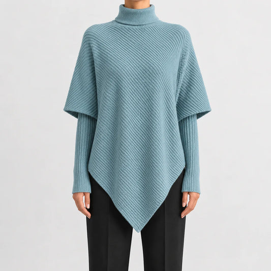 Oversized jumper met col