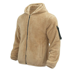 Hermy | Zachte fleecejack in de kleur Zwart voor heren in Lounge stijl ideaal voor de winter