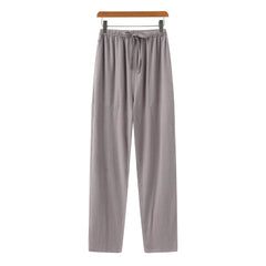 Hessel | Linnen slim fit pantalon in de kleur Grijs voor heren in Beach stijl geschikt voor alle seizoenen.