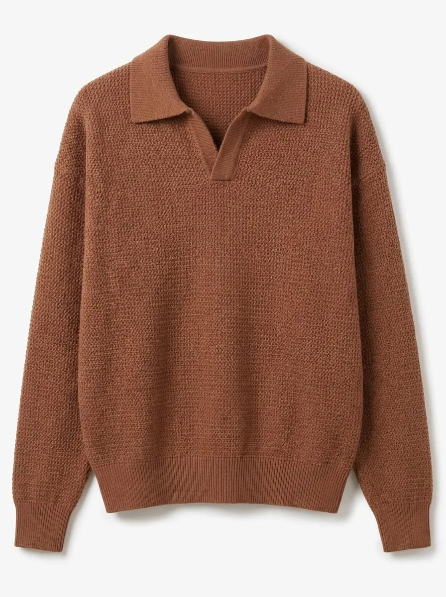 Slim fit pullover met V-neck