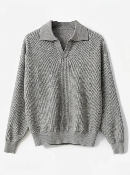 Slim fit pullover met V-neck