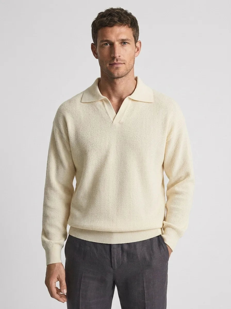Slim fit pullover met V-neck