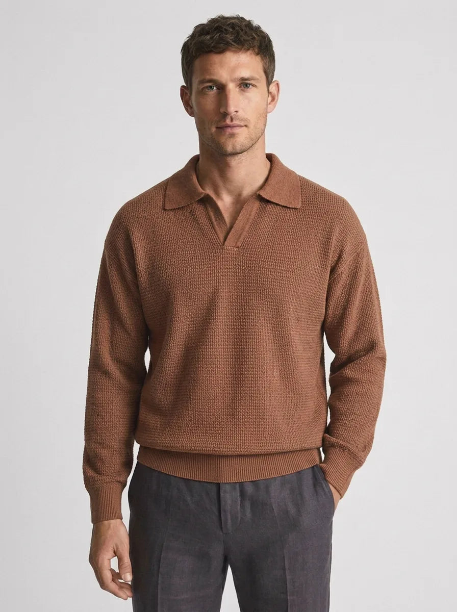 Slim fit pullover met V-neck