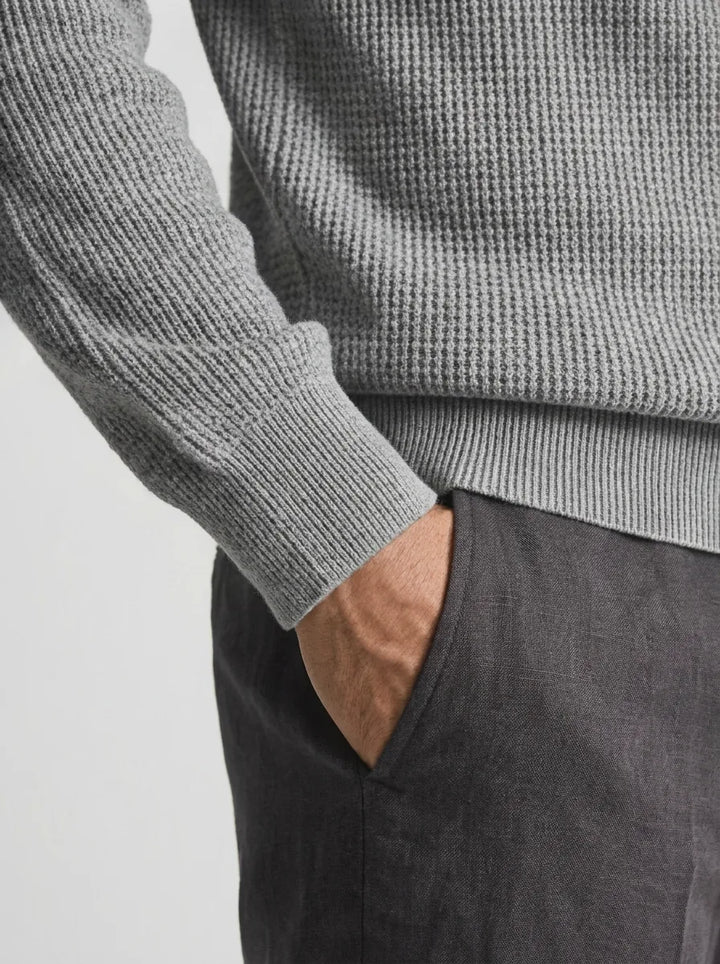 Slim fit pullover met V-neck