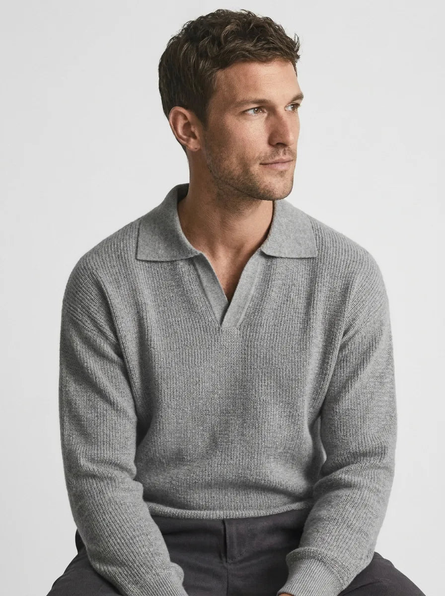 Slim fit pullover met V-neck