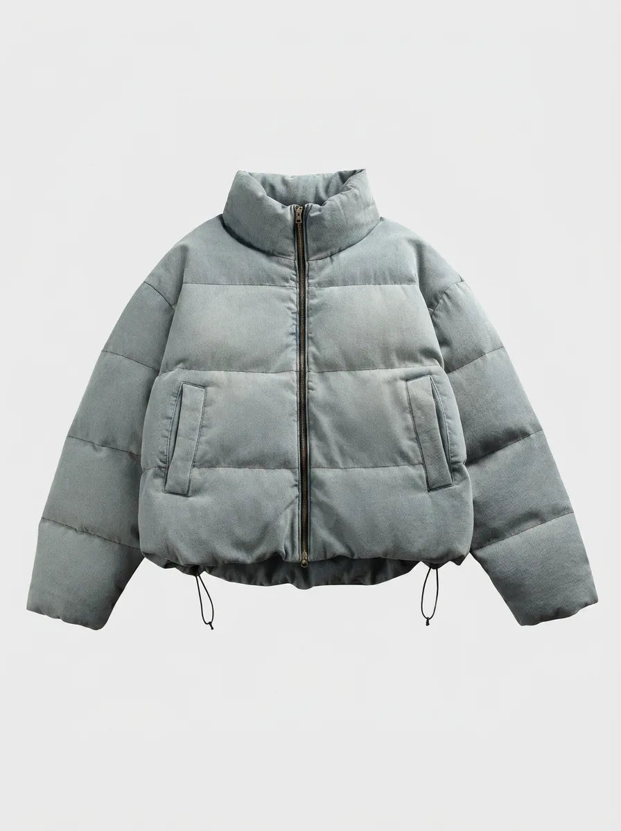 Puffer jacket met hoge kraag
