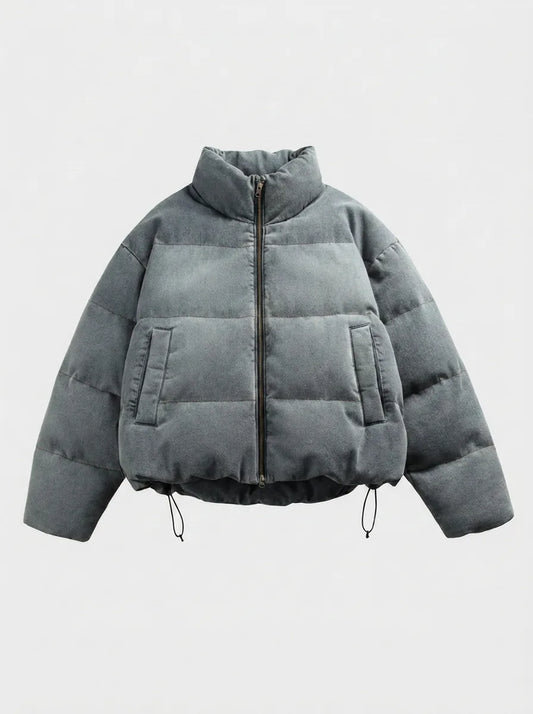 Puffer jacket met hoge kraag