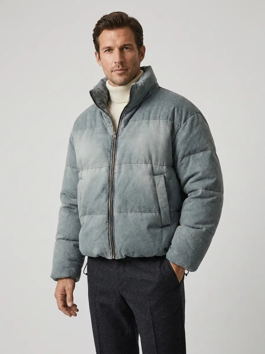 Puffer jacket met hoge kraag