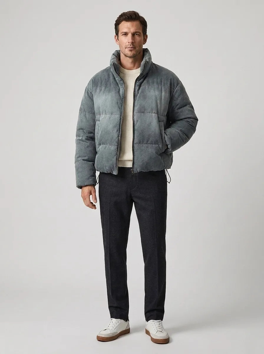Puffer jacket met hoge kraag