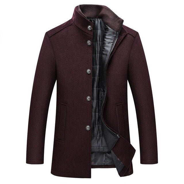 Hugo | Single-breasted thick wool coat afbeelding 1