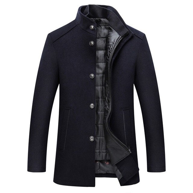 Hugo | Single-breasted thick wool coat afbeelding 4