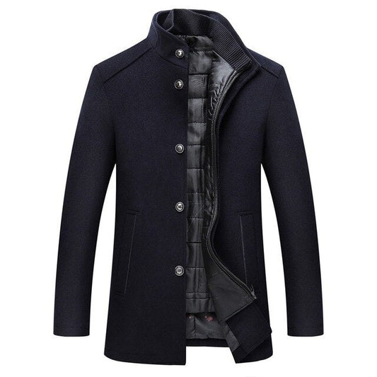 Hugo | Single-breasted thick wool coat afbeelding 4