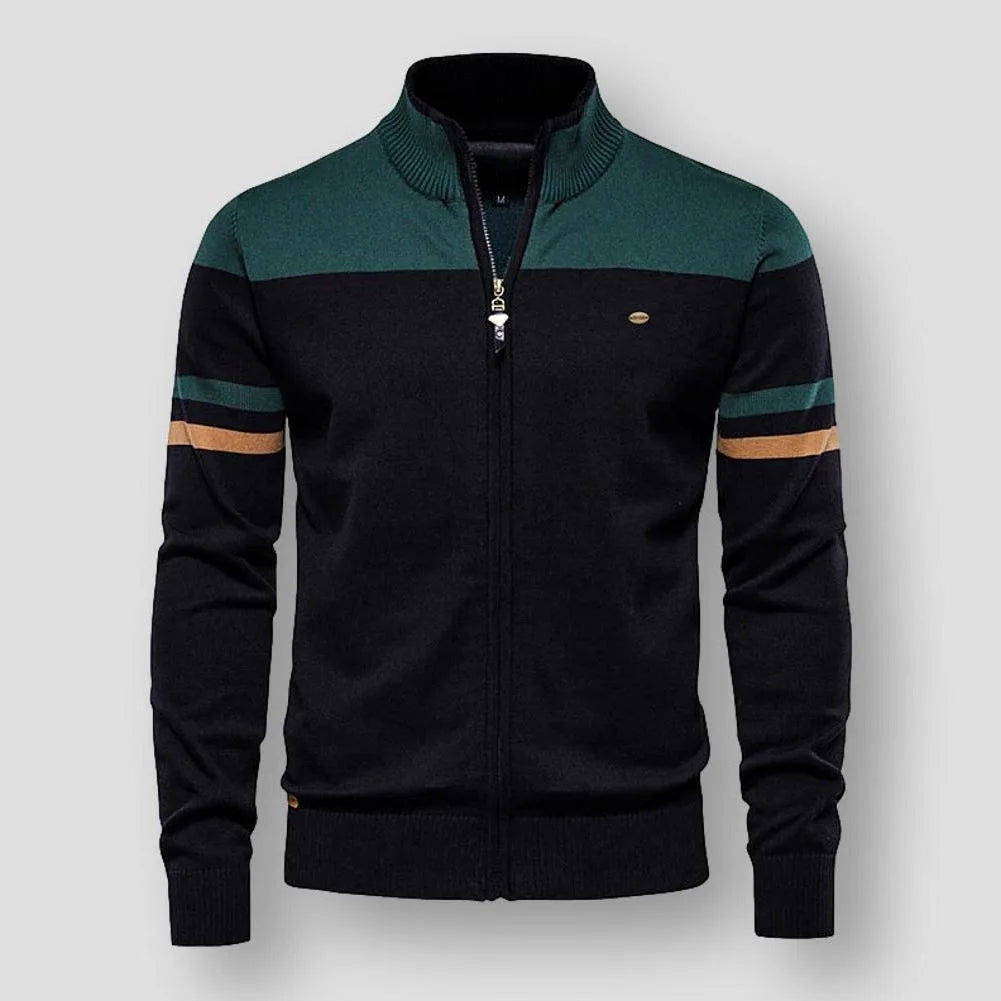 Zip-up vest met mock neckline