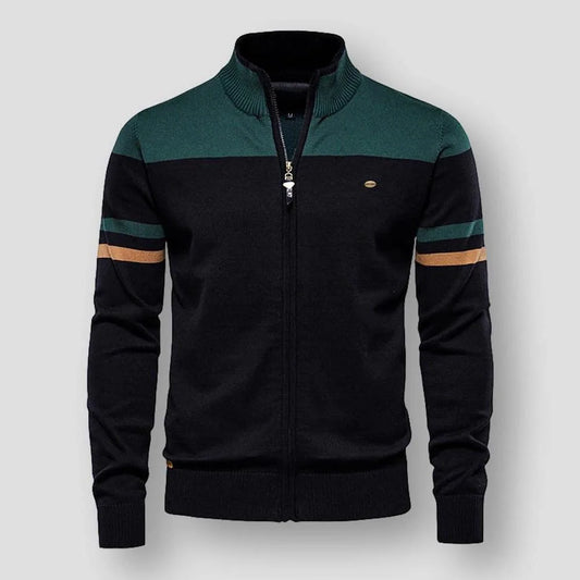 Zip-up vest met mock neckline