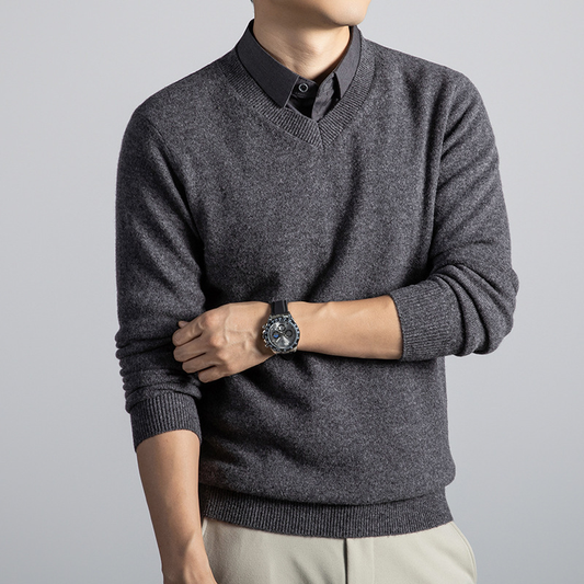 Hugo | V-neck sweater with long sleeves and ribbed finish