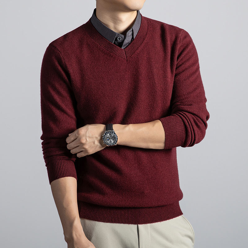 Hugo | V-neck sweater with long sleeves and ribbed finish