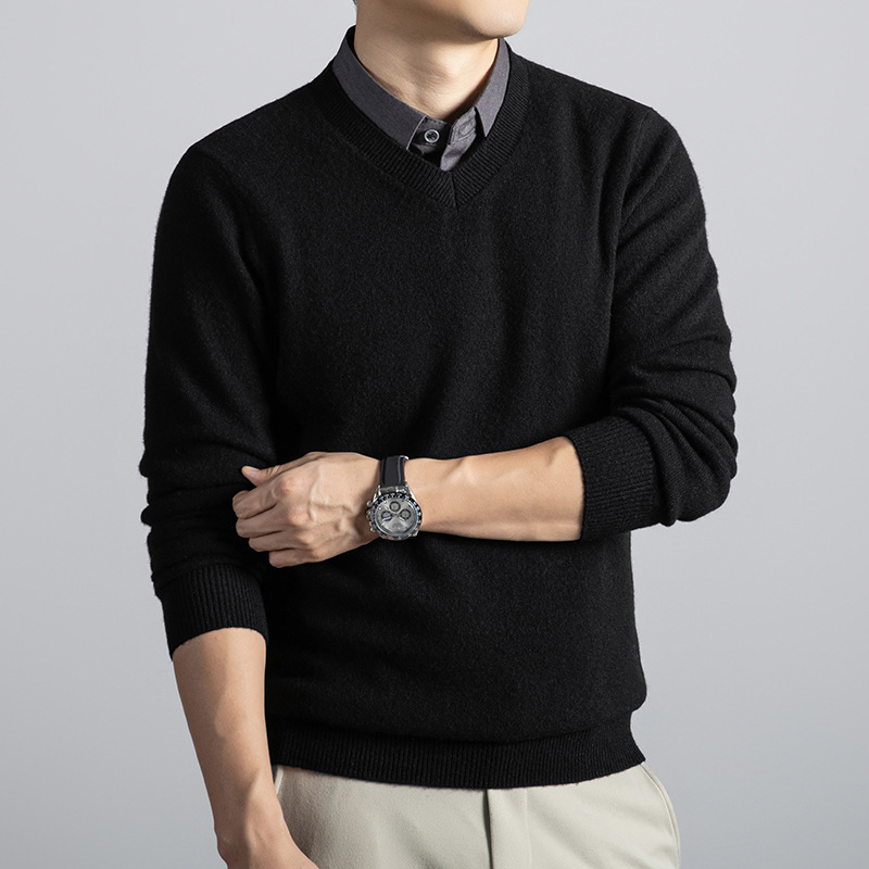 Hugo | V-neck sweater with long sleeves and ribbed finish