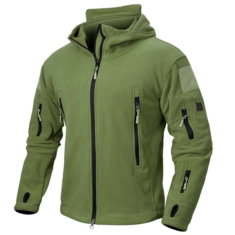 Ivan | Tactische fleece herenjas in de kleur Groen voor heren in Outdoor stijl ideaal voor de herfst.
