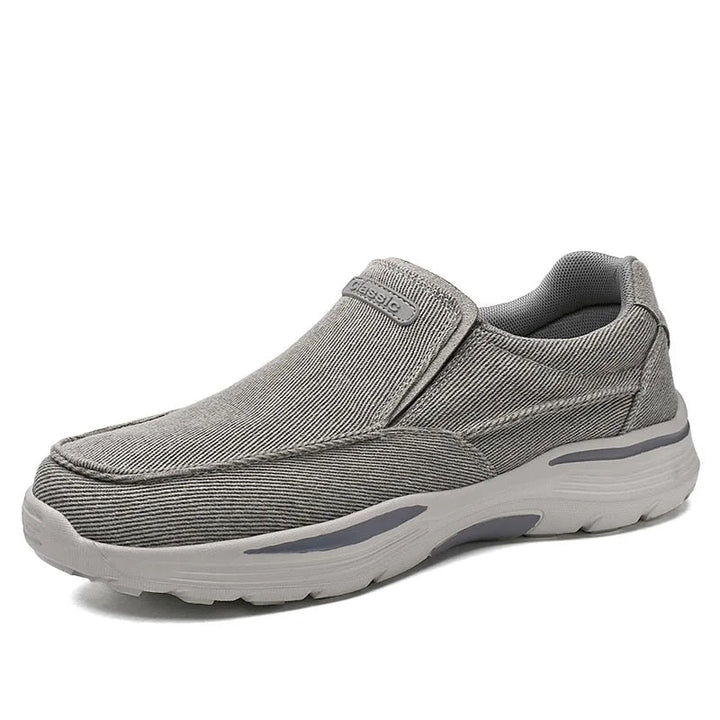 Jaco | Canvas herenloafers in de kleur Grijs voor heren in Smart-casual stijl ideaal voor de herfst.