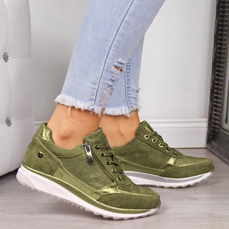 Jade | Ademende Comfortabele Rits Sneakers voor Dames