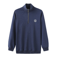 Jan | Katoenen vest met rits in de kleur Blauw voor heren in Smart-casual stijl geschikt voor alle seizoenen.