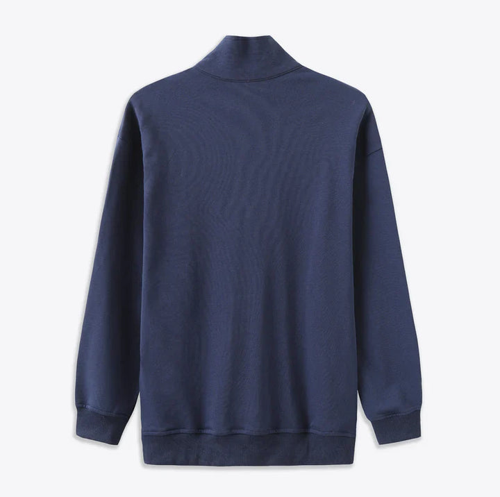 Jan | Katoenen vest met rits in de kleur Blauw voor heren in Smart-casual stijl geschikt voor alle seizoenen.