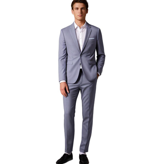 Jasper | Heren pak met blazer en pantalon in de kleur Grijs voor heren in Formal stijl ideaal voor de herfst.