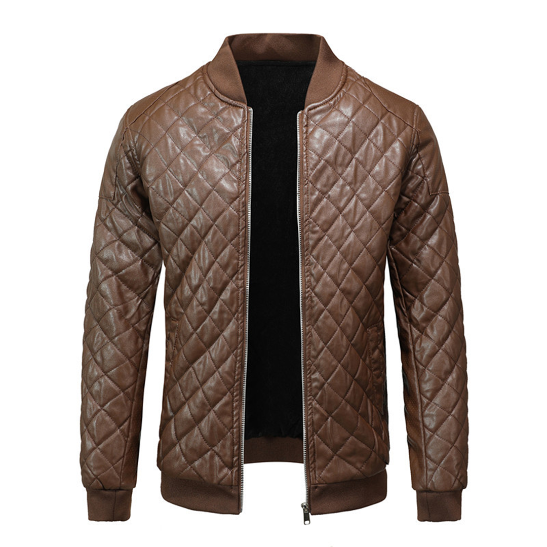 Jasper | Leren herenjas in de kleur Bruin voor heren in stijl ideaal voor de herfst.