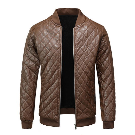 Jasper | Leren herenjas in de kleur Bruin voor heren in stijl ideaal voor de herfst.