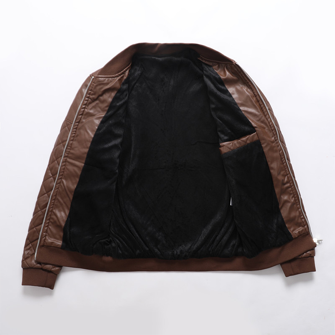Jasper | Leren herenjas in de kleur Zwart voor heren in stijl ideaal voor de herfst.