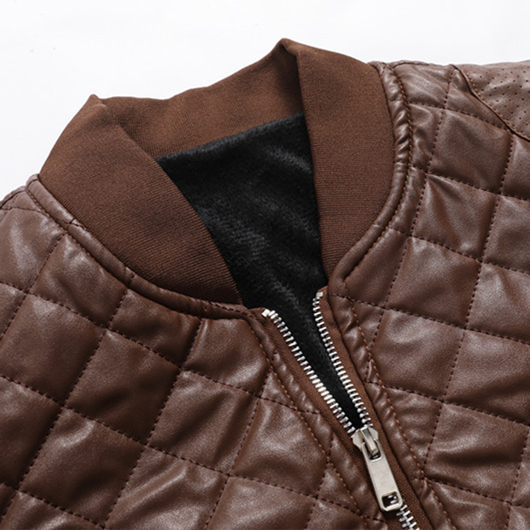 Jasper | Leren herenjas in de kleur Zwart voor heren in stijl ideaal voor de herfst.
