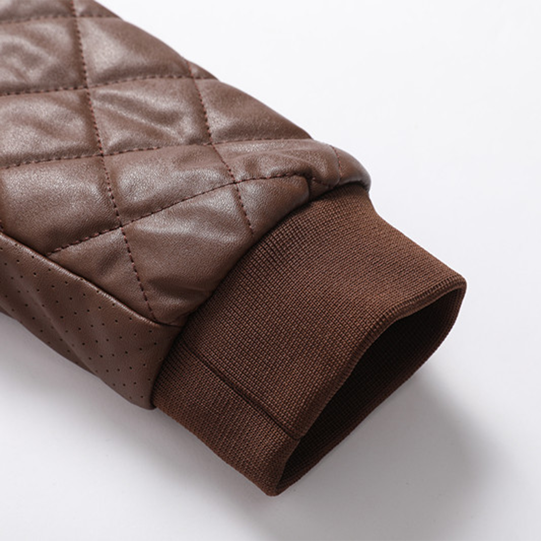 Jasper | Leren herenjas in de kleur Zwart voor heren in stijl ideaal voor de herfst.