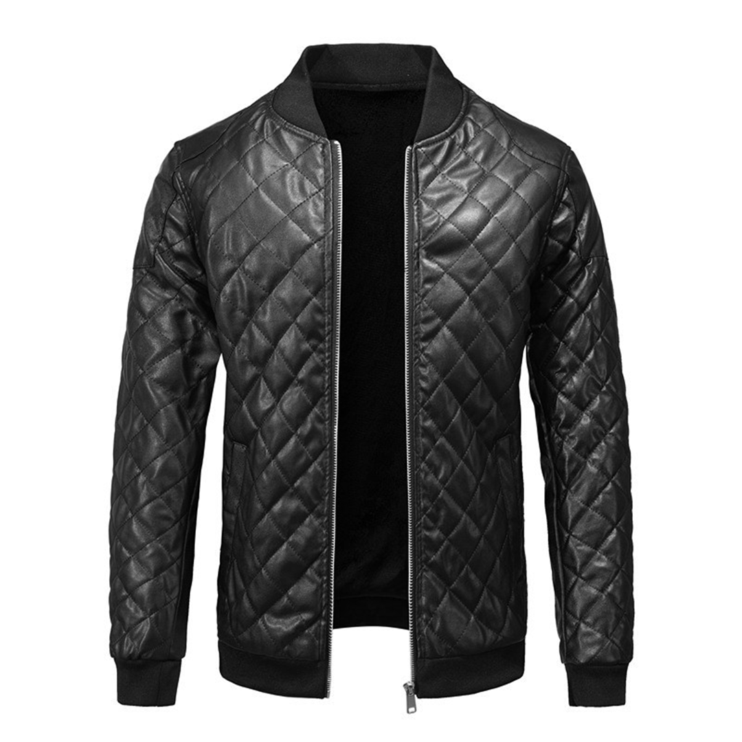 Jasper | Leren herenjas in de kleur Zwart voor heren in stijl ideaal voor de herfst.