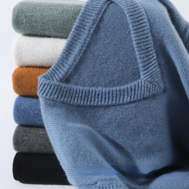 Jasper | Stijlvolle herentrui van kasjmier in de kleur Zwart voor heren in Heritage stijl ideaal voor de herfst.