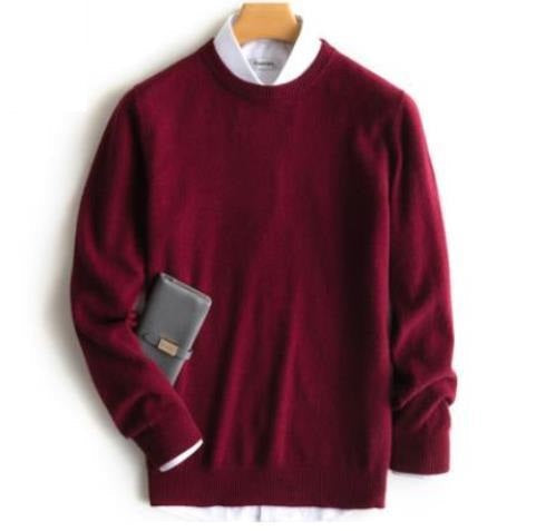 Jasper | Stijlvolle herentrui van kasjmier in de kleur Rood voor heren in Heritage stijl ideaal voor de herfst.