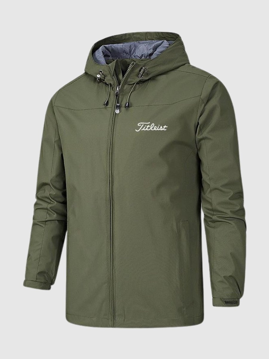 Jasper | Waterdichte fit fleece jas voor heren in de kleur Groen voor heren in Outdoor stijl geschikt voor alle seizoenen.