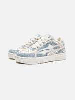 Joep | Robuuste heren sneakers met sterren in de kleur Blauw voor heren in Casual stijl geschikt voor alle seizoenen.