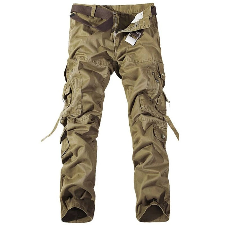 Johan | Functionele herenbroek van katoen in de kleur Khaki voor heren in stijl geschikt voor alle seizoenen.