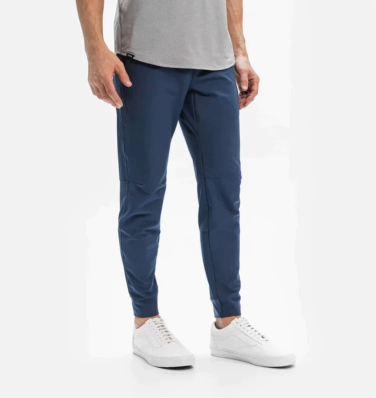 Johan | Winterse stretch broek in de kleur Lichtblauw voor heren in stijl ideaal voor de winter