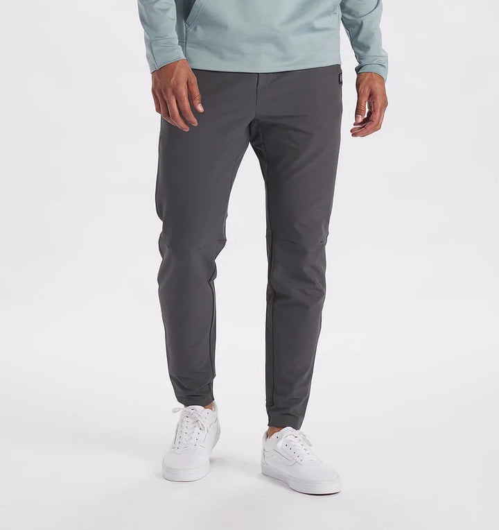 Johan | Winterse stretch broek in de kleur Donkergrijs voor heren in stijl ideaal voor de winter
