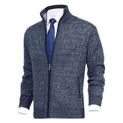 John | Elegant heren vest met rits, kraag en zakken in de kleur Beige voor heren in stijl ideaal voor de herfst.
