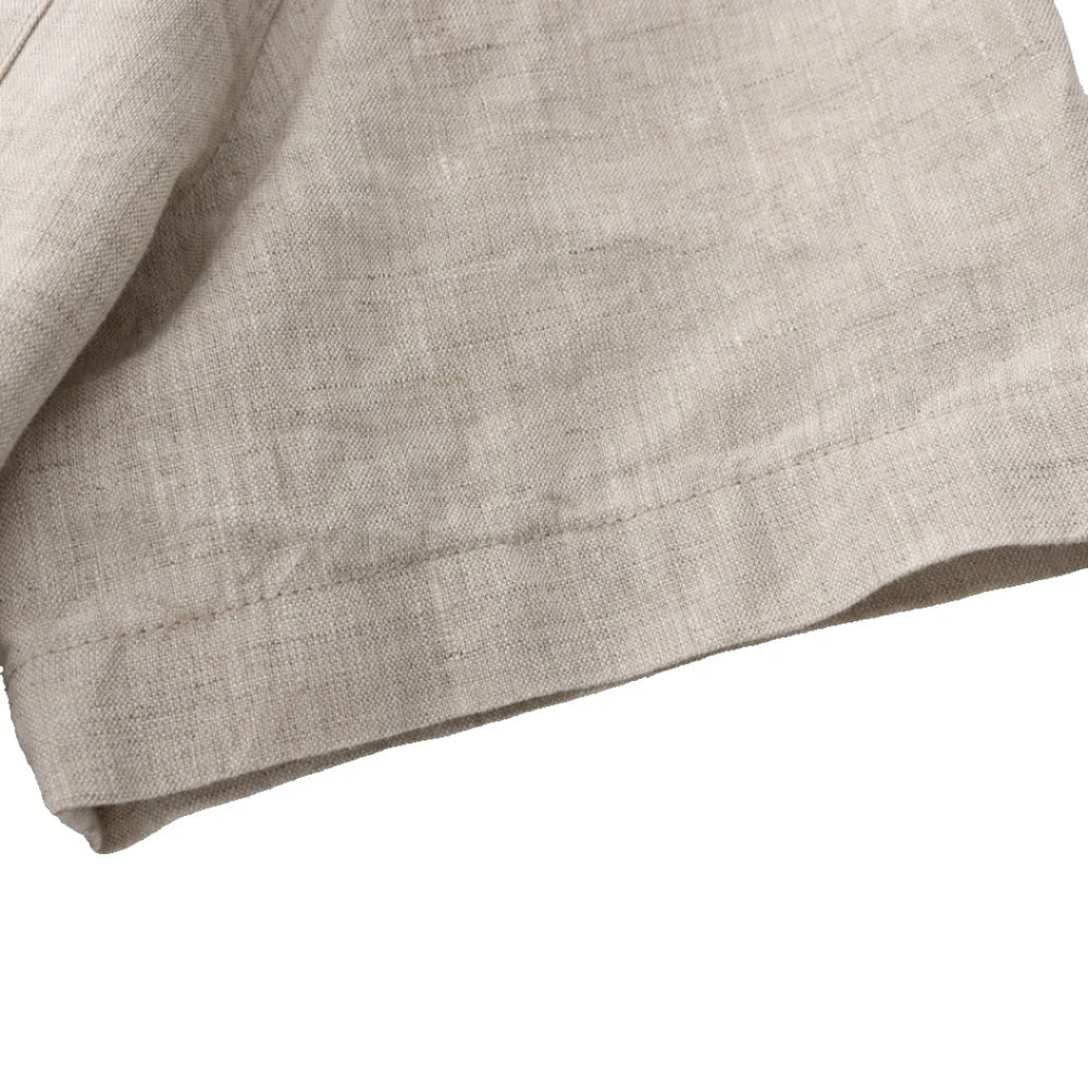 John | Linnen overhemd (korte mouw) in de kleur Beige voor in stijl ideaal voor de zomer.