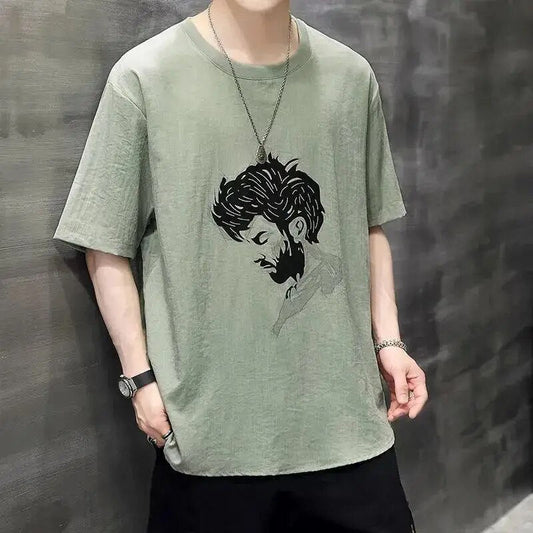 Joost | Casual T-shirts met ronde nek in de kleur Groen voor heren in stijl ideaal voor de lente.