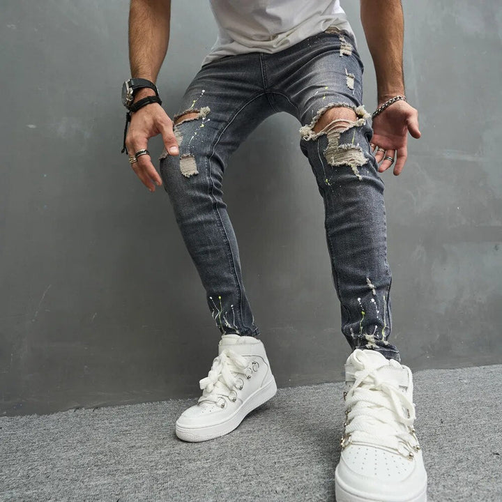 Jort | Rekbare slim fit herenbroek in de kleur Zwart voor heren in Formal stijl ideaal voor de herfst.