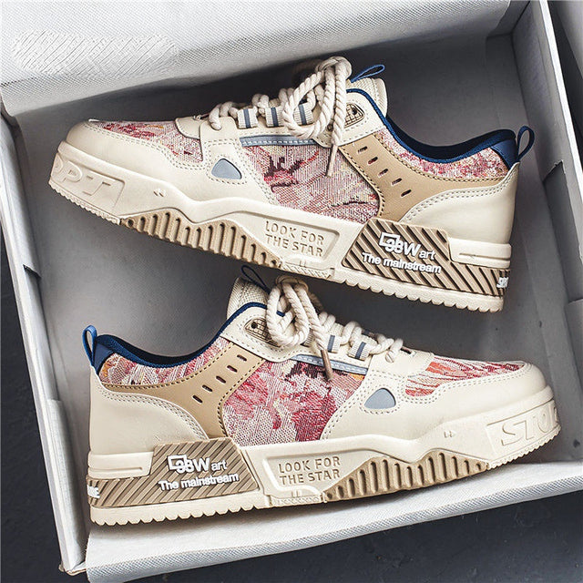 Jules | Casual olieverfsneakers in de kleur Rood voor heren in stijl geschikt voor alle seizoenen.