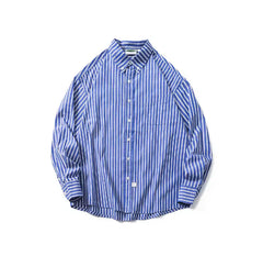 Jules | Gestreept shirt in de kleur Blauw voor in stijl ideaal voor de herfst.